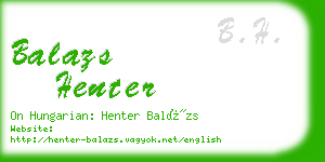 balazs henter business card